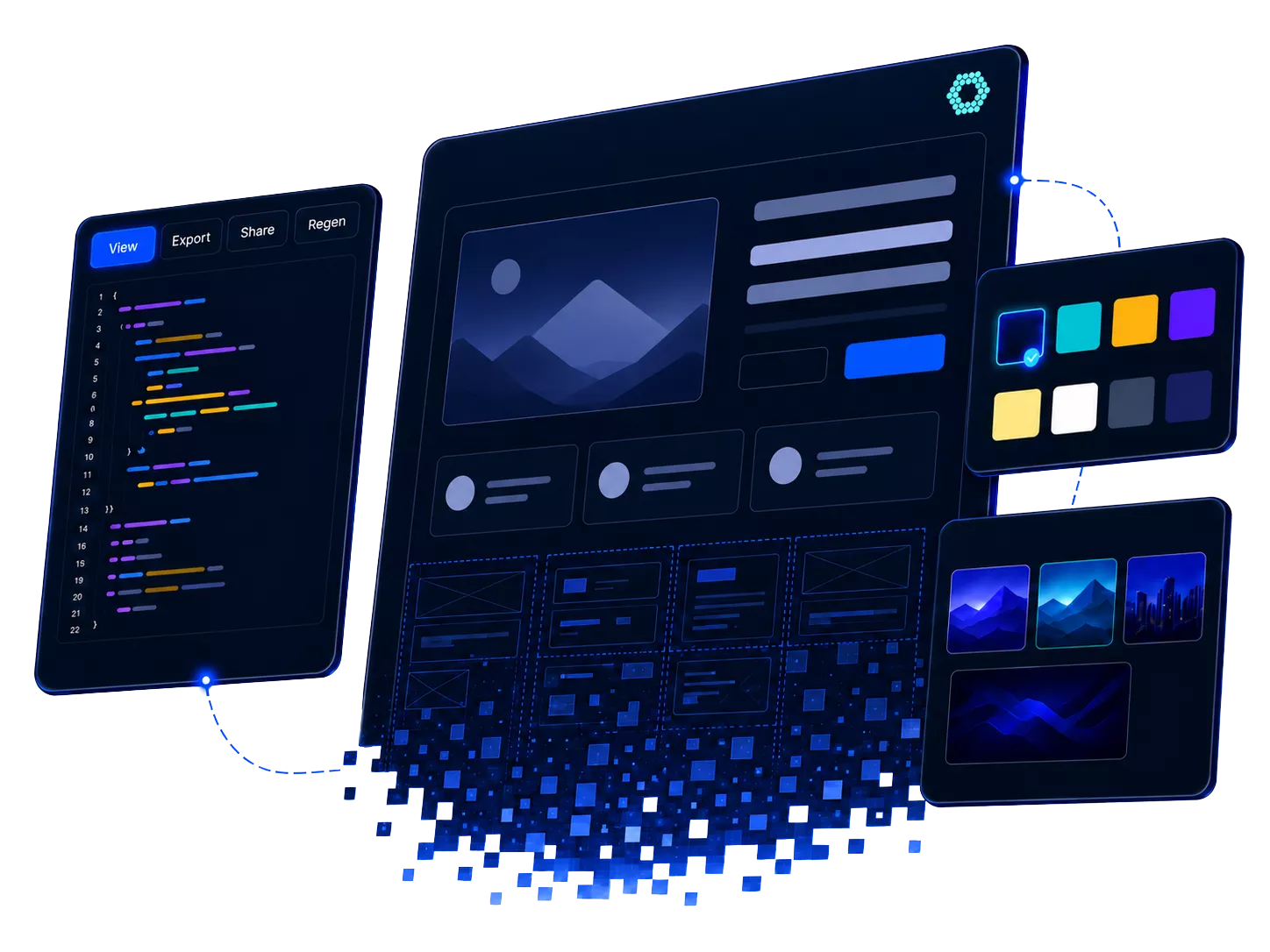 AI-generated wireframe preview