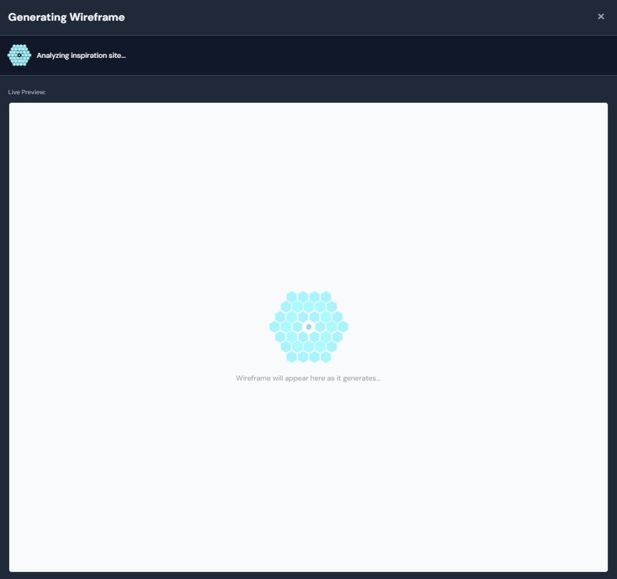 Step 5: Watch the wireframe generate in real time