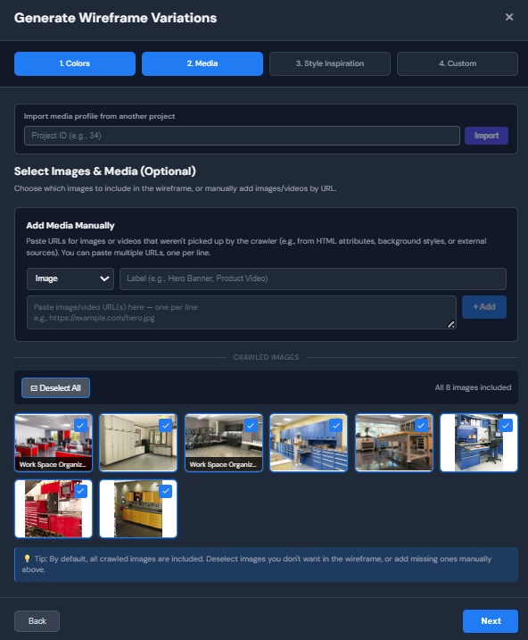 Step 3: Select brand assets
